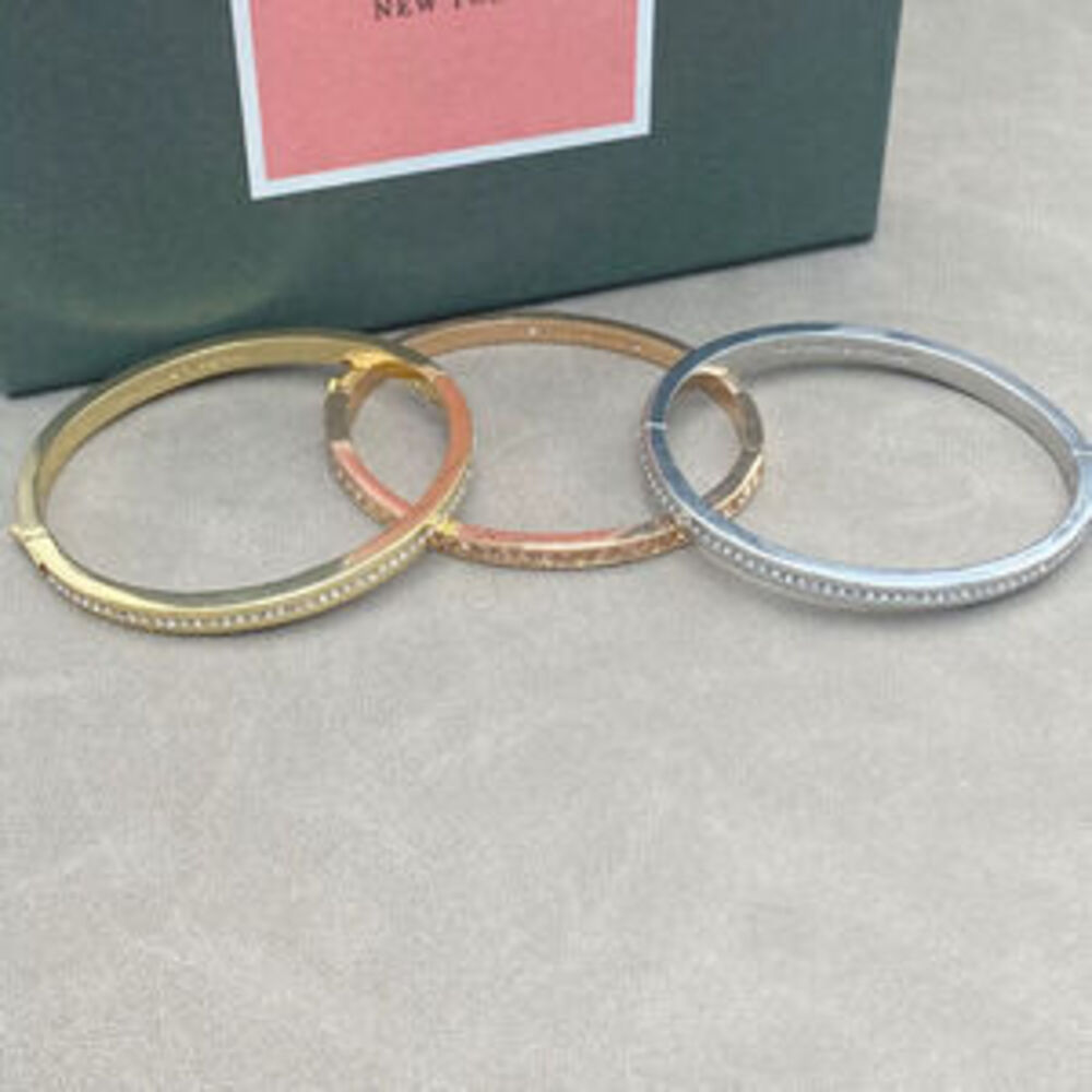 kate spade Trendy Rhinestone Clasp Metal Bracelet